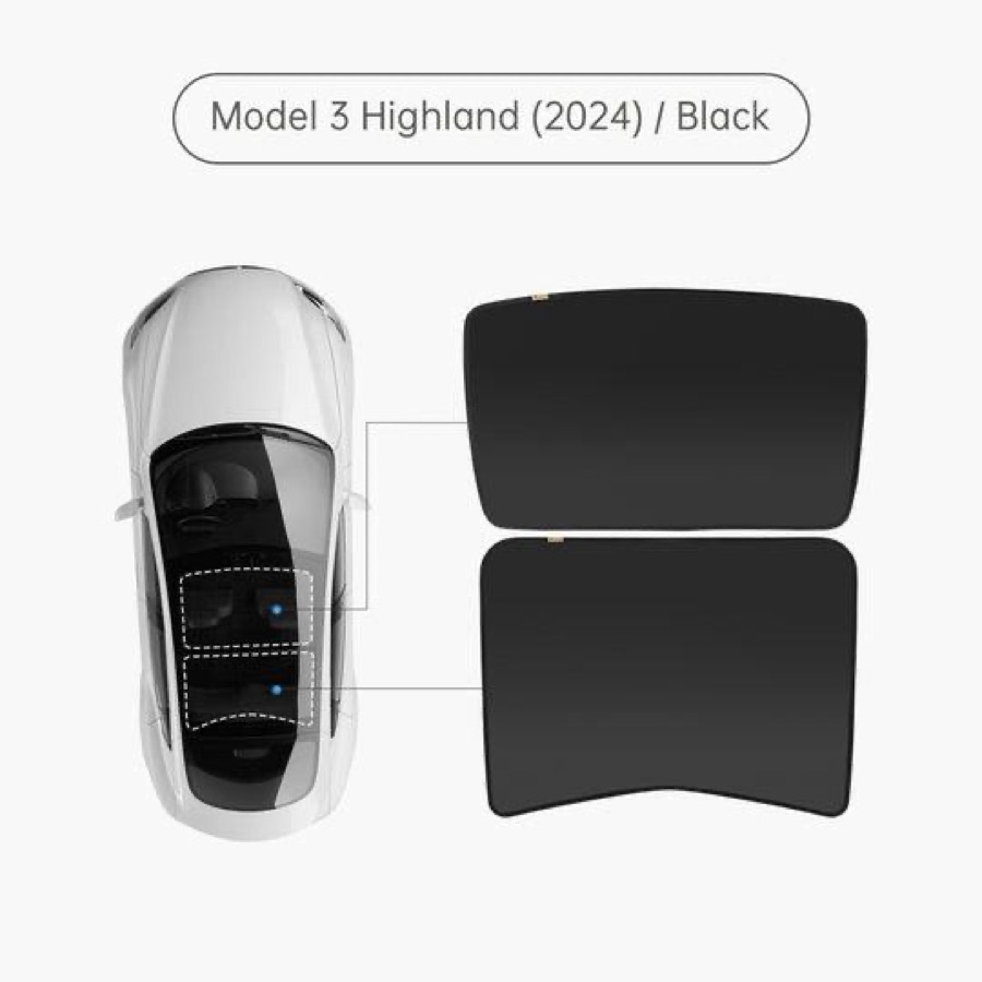 Glass Roof Sunshade for Tesla Model 3 & Model Y